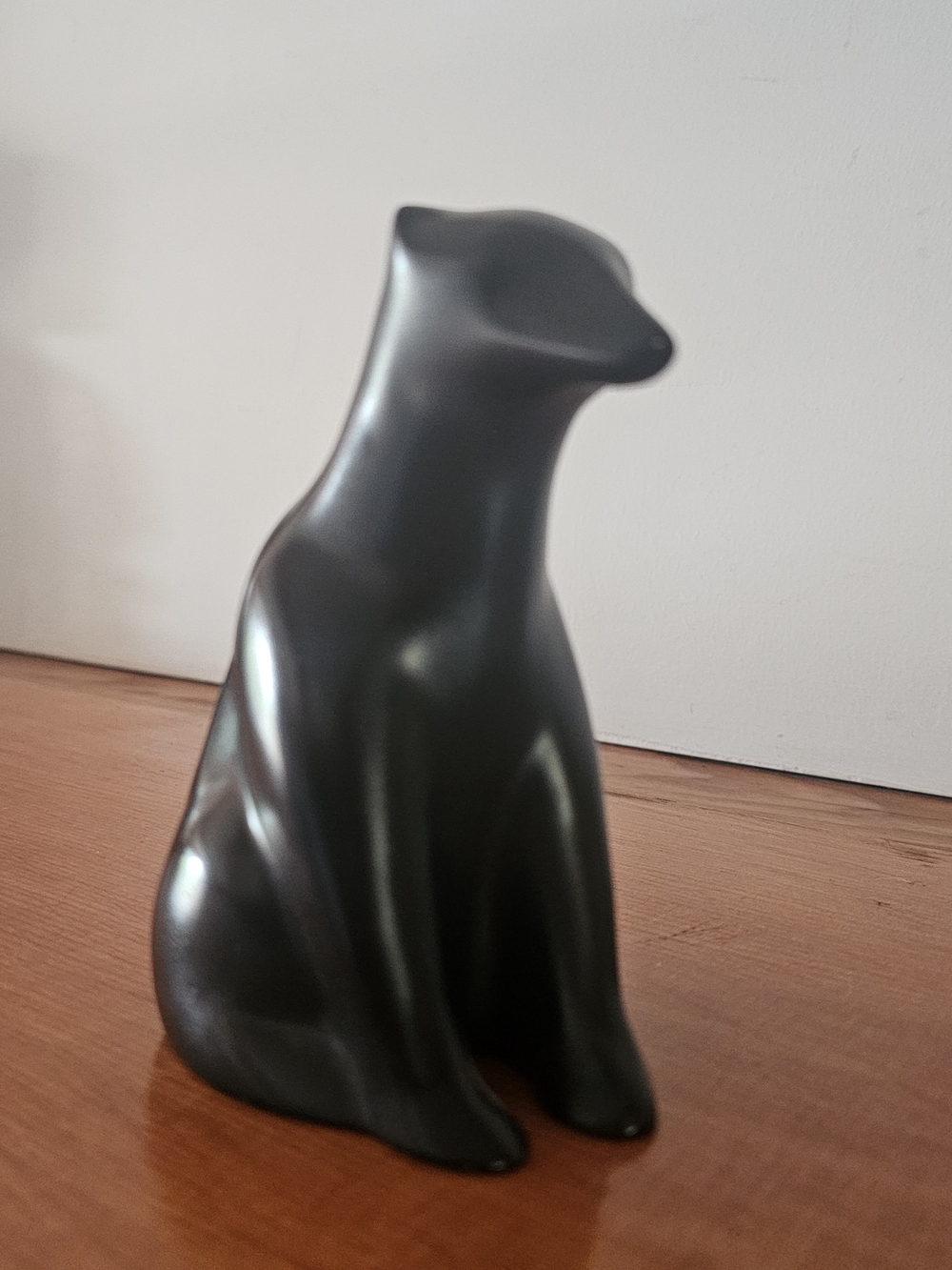 Modernist Polar Bear Figure by Pearlite Stonecraft Black Handcrafted in Canada